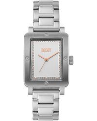 DKNY - City Rivet Quartz Stainless Steel Three-hand Dress Watch - Lyst