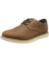 TOMS - Navi Plain Toe Oxford Water Resistant Topaz Brown Leather - Lyst