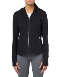 DKNY - Full Zip Balance Compression Hoodie Jacket - Lyst