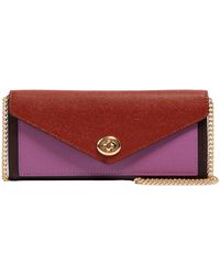 COACH - Colorblock Leather Envelope Wallet W Chain And Turnlock - Lyst