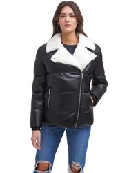 Levi's - The Breanna Smooth Lam Faux Leather Puffer Jacket - Lyst
