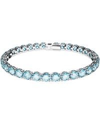 Swarovski - Pulsera matrix tennis, talla redonda, mediana - Lyst