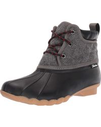Skechers - Pond-lil Puddles-mid Quilted Lace Up Duck Boot With Waterproof Outsole Rain - Lyst