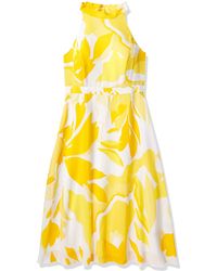 tahari yellow dress