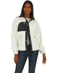 Kensie - Fleece Jacket With High Collar - Lyst
