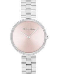 Calvin Klein - Orologio Analogico al Quarzo da donna Collezione GLEAM con cinturino in acciaio inossidabile con cinturino in - Lyst