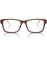 Emporio Armani - Ea3239f Low Bridge Fit Rectangular Prescription Eyewear Frames - Lyst