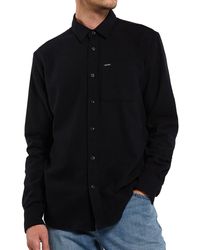 Volcom Long Sleeve Flannel in Brown for Men - Lyst