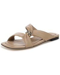 Vince - S Vilma Slide Sandal Warm Almond Beige Leather 5.5 M - Lyst