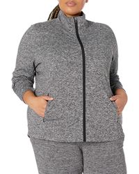 Amazon Essentials - Plus Size Brushed Tech Stretch Full-zip Jacket - Lyst