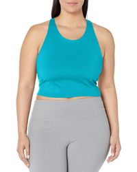 Champion - , , Moisture Wicking, Anti Odor, Crop Top For , Rockin Teal Ribbed, X-large - Lyst