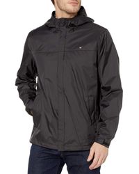 tommy hilfiger men's waterproof breathable hooded jacket