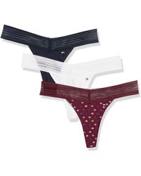 Tommy Hilfiger - Underwear Cotton Lace Thong Underwear Panties - Lyst