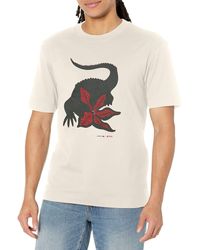 Lacoste - Contemporary Collection's Netflix Lupin Short Sleeve Relaxed Fit Croc Graphic Tee Shirt - Lyst