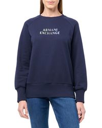 Emporio Armani - A | X Armani Exchange Metallic Logo Terry Crewneck Pullover Sweatshirt - Lyst