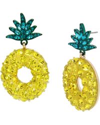 Betsey Johnson - S Pineapple Drop Earrings - Lyst