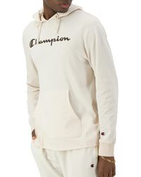 Champion - , Midweight, Soft And Comfortable T-shirt Hoodie For , Natural Script, X-large - Lyst