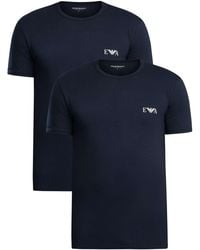 Emporio Armani - 2 Pack Lounge Crew Neck T-shirt - Lyst