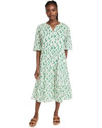 Velvet By Graham & Spencer - Womens Wendy Ikat Print Tiered Midi Casual Dress - Lyst