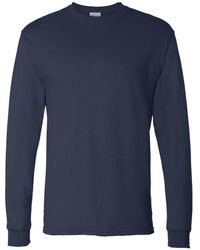 Hanes - Mens Essentials Long Sleeve T-shirt Value Pack - Lyst