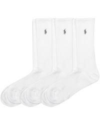 Polo Ralph Lauren - Tech Athletic Crew Sock 3 Pair Pack - Lyst