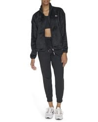 Tommy Hilfiger - Performance Sport Sherpa Stand Collar Jacket,black,small - Lyst