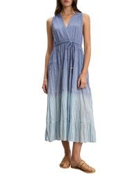 Velvet By Graham & Spencer - Marilyn Dip Dye Crinkle Voile Dress - Lyst