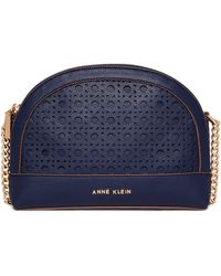 Anne Klein - Perforated Triple Compartment Crossbody - Lyst