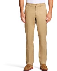 Izod - Performance Stretch Straight Fit Flat Front Chino Pant - Lyst