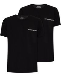 Emporio Armani - Lot de 2 t-Shirts à col Rond avec Logo pour - Lyst