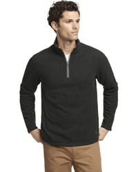 G.H. Bass & Co. Arctic Terrain Long Sleeve 1/4 Zip Fleece Pullover - Black