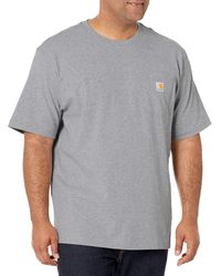 Carhartt - Mensloose Fit Heavyweight Short-sleeve Pocket T-shirtheather Grayx-large - Lyst