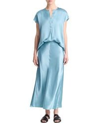 Vince - S Cap Sleeve Half Plkt Blouse - Lyst