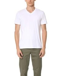Vince - Favorite Pima Cotton Short-sleeve V-neck T-shirt - Lyst