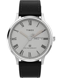 Timex - Black Strap Gray Dial Stainless Steel - Lyst