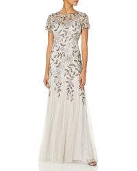 adrianna papell blue floral dress