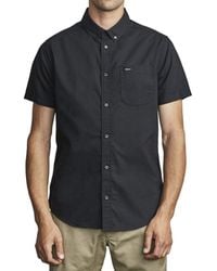 RVCA - Thatll Do Stretch Short Sleeve Woven Button Front Shirt - Lyst