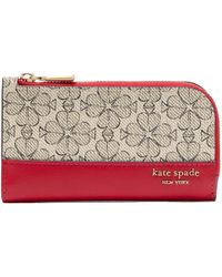 Kate Spade - Spade Flower Coated Canvas Small Slim Bifold Wallet - Lyst