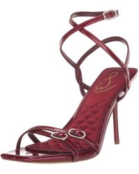 Sam Edelman - Trevin Heeled Sandal Holly Red 10.5 Medium - Lyst