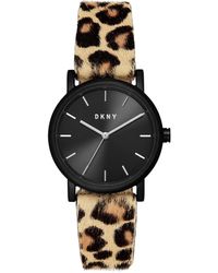 DKNY - Soho Three-hand Animal-print Leather Watch - Lyst