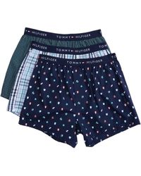 Tommy Hilfiger Cotton Classics Woven Boxer in Black for Men | Lyst