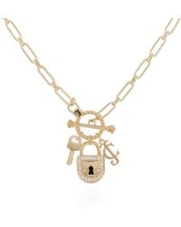 Juicy Couture - Silvertone Thick Chain Heart Charm Toggle Necklace For - Lyst