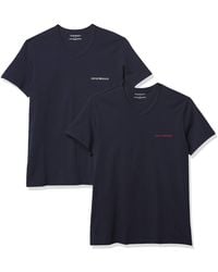 Emporio Armani - Core Logoband 2-pack V-neck T-shirt - Lyst