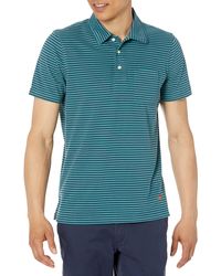 Brooks Brothers - Cotton Jersey Feeder Stripe Short Sleeve Polo - Lyst