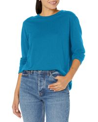 Majestic Filatures - Lyocell Cotton L/s Semi Relaxed Crewneck - Lyst
