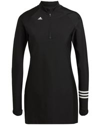 adidas - Womens 3-stripes Long Sleeve Swim Top Rash Guard Shirt - Lyst