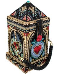 Mary Frances - House Of Hearts Beaded Top Handle Lantern Shape Handbag - Lyst