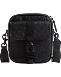 COACH - Beck Crossbody In Blackout Signature Leather - Lyst
