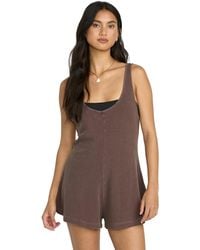 Billabong - Never Better Cover-up Cotton Knit Romper - Lyst