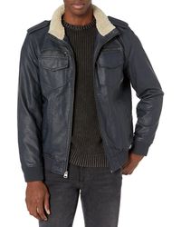 Faux Leather Aviator Bomber 